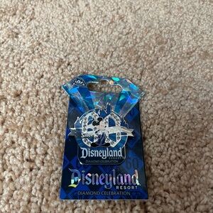 Disneyland 60th Anniversary Diamond Collection Pin New